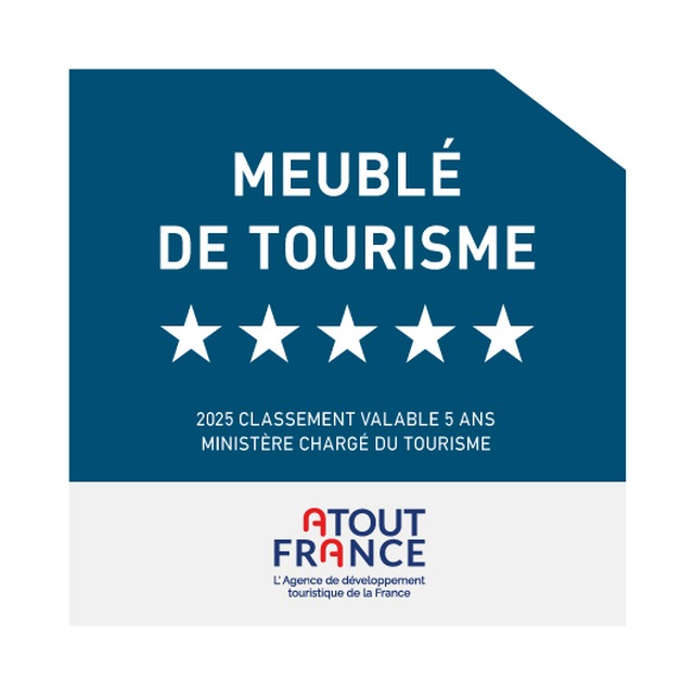 Logo Meublé de tourisme classé 5 étoiles — Atout France